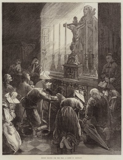 Antes de partir para la guerra, una escena en Bretaña de Frederick Barnard